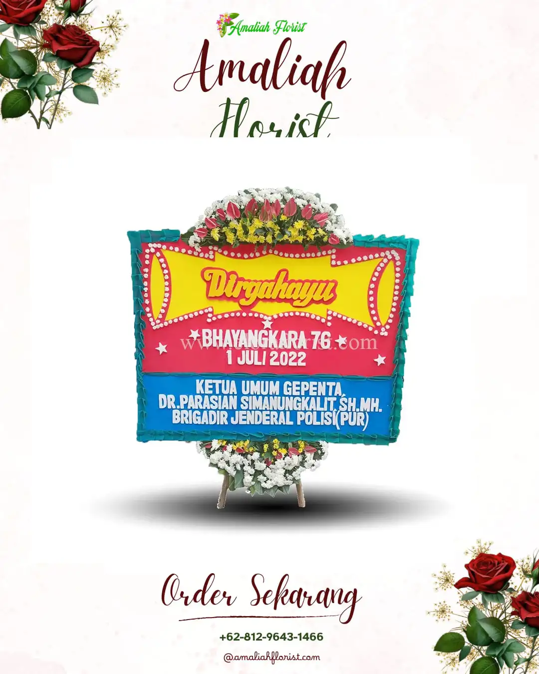 Papan Bunga HUT Ulang Tahun Gedog